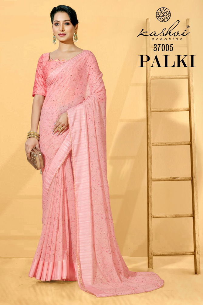 Palki By Kashvi 37001-37005 Georgette Sarees Catalog